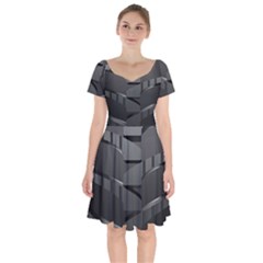 Tire Short Sleeve Bardot Dress by Ket1n9