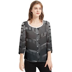 Tire Chiffon Quarter Sleeve Blouse by Ket1n9