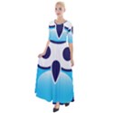 Owl Logo Clip Art Half Sleeves Maxi Dress View1