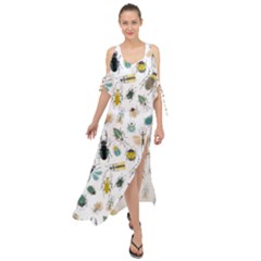 Insect Animal Pattern Maxi Chiffon Cover Up Dress by Ket1n9