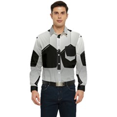 Soccer Ball Men s Long Sleeve Pocket Shirt  by Ket1n9