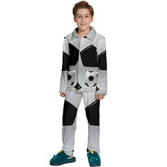 Soccer Ball Kids  Long Sleeve Velvet Pajamas Set by Ket1n9