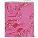 Pink Circuit Pattern 8  x 10  Hardcover Notebook View1