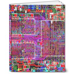 Technology Circuit Board Layout Pattern 8  X 10  Hardcover Notebook by Ket1n9