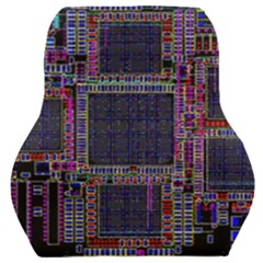 Cad Technology Circuit Board Layout Pattern Car Seat Back Cushion  by Ket1n9