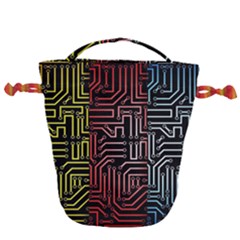 Circuit Board Seamless Patterns Set Drawstring Bucket Bag by Ket1n9