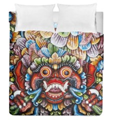 Wood Sculpture Bali Logo Duvet Cover Double Side (queen Size) by Ket1n9