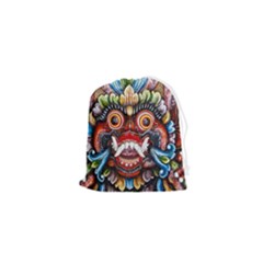 Wood Sculpture Bali Logo Drawstring Pouch (xs) by Ket1n9