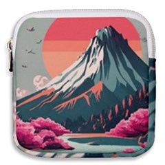 Mountain Landscape Sky Fuji Nature Mini Square Pouch by Cendanart