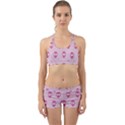 Alien Pattern Pink Back Web Gym Set View1
