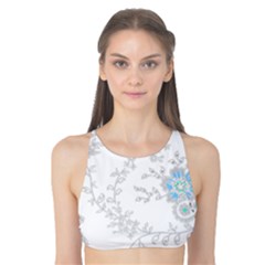 Traditional Art Batik Flower Pattern Tank Bikini Top by Ket1n9