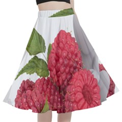 Fruit Healthy Vitamin Vegan A-line Full Circle Midi Skirt With Pocket by Ket1n9