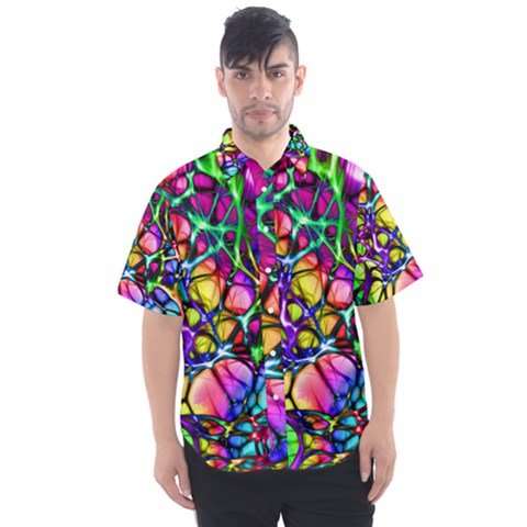 Network Nerves Nervous System Line Men s Short Sleeve Shirt by Ket1n9