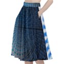 Data Computer Internet Online A-Line Full Circle Midi Skirt With Pocket View2