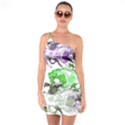 Horse Horses Animal World Green One Shoulder Ring Trim Bodycon Dress View1
