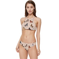 Horses For Courses Pattern Banded Triangle Bikini Set by Ket1n9