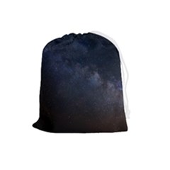 Cosmos Dark Hd Wallpaper Milky Way Drawstring Pouch (large) by Ket1n9