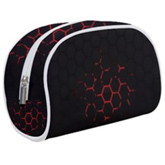 Abstract Pattern Honeycomb Make Up Case (medium) by Ket1n9
