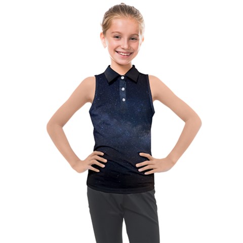 Cosmos Dark Hd Wallpaper Milky Way Kids  Sleeveless Polo T-shirt by Ket1n9