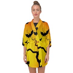 Halloween Night Terrors Half Sleeve Chiffon Kimono by Ket1n9