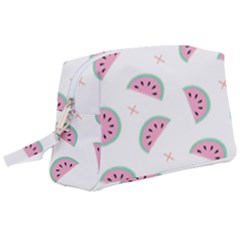 Seamless Background With Watermelon Slices Wristlet Pouch Bag (large) by Ket1n9