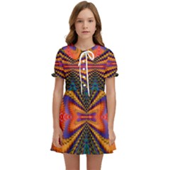 Casanova Abstract Art-colors Cool Druffix Flower Freaky Trippy Kids  Sweet Collar Dress by Ket1n9
