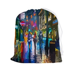 Abstract Vibrant Colour Cityscape Drawstring Pouch (2xl) by Ket1n9