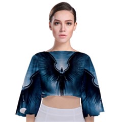 Rising Angel Fantasy Tie Back Butterfly Sleeve Chiffon Top by Ket1n9