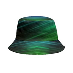 Blue And Green Lines Inside Out Bucket Hat by Ket1n9