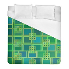 Green Abstract Geometric Duvet Cover (full/ Double Size) by Ket1n9
