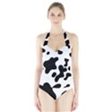 Cow Pattern Halter Swimsuit View1