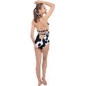 Cow Pattern Halter Front Plunge Swimsuit View2