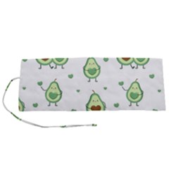 Cute Seamless Pattern With Avocado Lovers Roll Up Canvas Pencil Holder (s) by Ket1n9