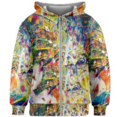 Multicolor Anime Colors Colorful Kids  Zipper Hoodie Without Drawstring by Ket1n9