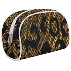 Metallic Snake Skin Pattern Make Up Case (medium) by Ket1n9