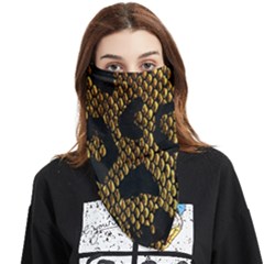 Metallic Snake Skin Pattern Face Covering Bandana (triangle) by Ket1n9