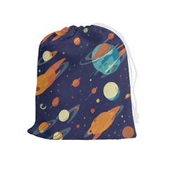 Space Galaxy Planet Universe Stars Night Fantasy Drawstring Pouch (xl) by Ket1n9