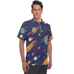 Space Galaxy Planet Universe Stars Night Fantasy Men s Polo T-shirt by Ket1n9