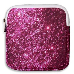 Pink Glitter Mini Square Pouch by Hannah976