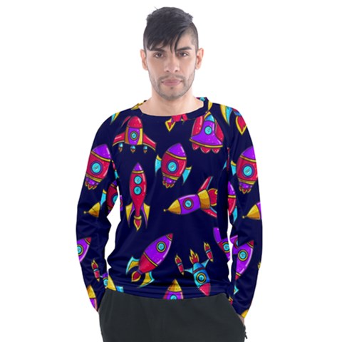Space Patterns Men s Long Sleeve Raglan T-shirt by Hannah976