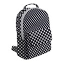 Black And White Checkerboard Background Board Checker Flap Pocket Backpack (Small) View2