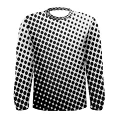Background-wallpaper-texture-lines Dot Dots Black White Men s Long Sleeve T-shirt by Hannah976
