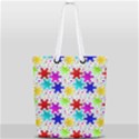 Snowflake Pattern Repeated Full Print Rope Handle Tote (Small) View2