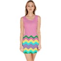Easter Chevron Pattern Stripes Bodycon Dress View1