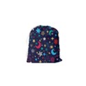 Colorful Background Moons Stars Drawstring Pouch (XS) View2