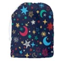Colorful Background Moons Stars Drawstring Pouch (3XL) View2
