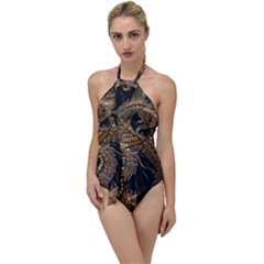 Fantasy Dragon Pentagram Go With The Flow One Piece Swimsuit by Maspions