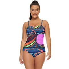 Grateful Dead Wallpaper Retro Full Coverage Swimsuit by Cendanart