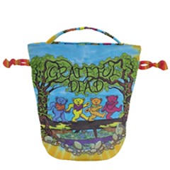 Dancing Bears Grateful Dead Drawstring Bucket Bag by Cendanart