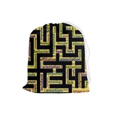 Mindset Stimulus Response Emotion Drawstring Pouch (large) by Paksenen